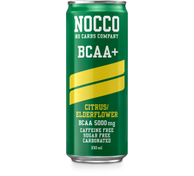 Citrinų ir šeivamedžio skonio funkcinis gėrimas "Nocco" su BCAA, be cukraus, 24 pak. po 330ml, (kaina nurodyta su užstatu už tarą)