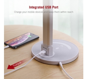 TaoTronics Stalinis šviestuvas TT-DL13 LED su USB, Sidabrinis