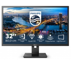 Philips | LCD monitor with PowerSensor | 325B1L/00 | 31.5 " | IPS | QHD | 16:9 | 75 Hz | 4 ms | 2560 x 1440 pixels | 250 cd/m² | Audio output | HDMI ports quantity 2 | Black