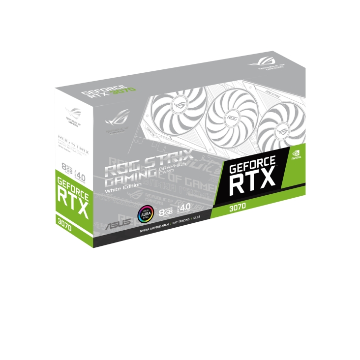 ASUS ROG Strix GeForce RTX 3070 White 1STOP.lt - viena stotelė Jūsų verslui