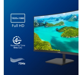 Philips | LCD monitor | 241E1SC | 24 " | VA | FHD | 16:9 | 75 Hz | 4 ms | 1920 x 1080 pixels | 250 cd/m² | HDMI audio out | HDMI ports quantity 1 | Black