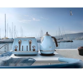 Delonghi | Kettle | KBOV 2001.AZ | Standard | 2000 W | 1.7 L | Stainless steel | 360° rotational base | Azure