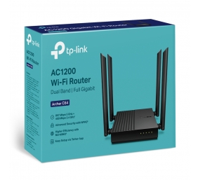 AC1200 Wireless MU-MIMO Wi-Fi Router | Archer C64 | 802.11ac | 867+400 Mbit/s | Ethernet LAN (RJ-45) ports 4 | Mesh Support No | MU-MiMO Yes | No mobile broadband | Antenna type 4 x Fixed