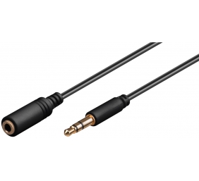 Goobay | Headphone and audio AUX extension cable; 3.5 mm; 3-pin; slim | 97122