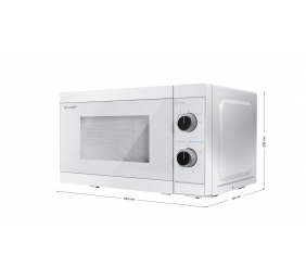 Sharp | Microwave Oven | YC-MS01E-C | Free standing | 20 L | 800 W | White