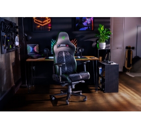 Razer Enki Gaming Chair with Enchanced Customization, Black/Green | Razer Ergonomic Gaming Chair Enki EPU Synthetic Leather; Steel; Aluminium | Black/Green