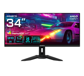 Gigabyte | Gaming Monitor | M34WQ-EK | 34 " | IPS | WQHD | 21:9 | 144 Hz | 1 ms | 3440 x 1440 | 400 cd/m² | HDMI ports quantity 2