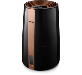 Philips | HU3918/10 | Humidifier | 25 W | Water tank capacity 3 L | Suitable for rooms up to 45 m² | NanoCloud evaporation | Humidification capacity 300 ml/hr | Black