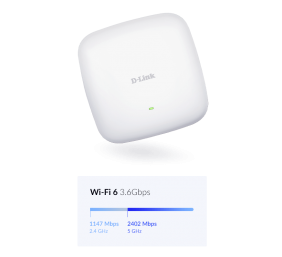 D-Link | Nuclias Connect AX3600 Wi-Fi Access Point | DAP-X2850 | 802.11ac | Mesh Support No | 1147+2402 Mbit/s | 10/100/1000 Mbit/s | Ethernet LAN (RJ-45) ports 1 | No mobile broadband | MU-MiMO Yes | PoE in | Antenna type 4xInternal