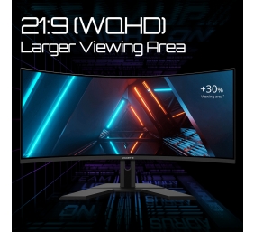 Gigabyte | Gaming Monitor | G34WQC A | 34 " | VA | QHD | 21:9 | 144 Hz | 1 ms | 3440 x 1440 pixels | 350 cd/m² | HDMI ports quantity 2 | Black | Warranty 36 month(s)