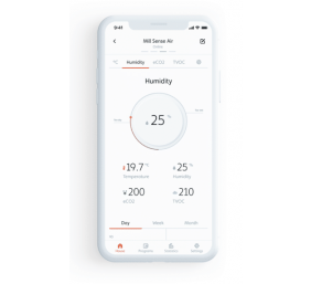 Mill | Sense smart indoor air quality monitor | SENSEAIR | White | No Display