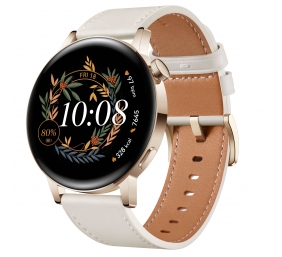 GT 3 (42 mm) | Smart watch | GPS (satellite) | AMOLED | Touchscreen | 1.32” | Waterproof | Bluetooth | White Leather