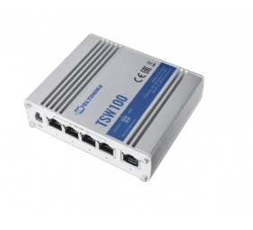 Teltonika | Industiral POE+ Swith | TSW100 | Unmanaged | Desktop | Gigabit Ethernet (copper) ports quantity 5 | Power over Ethernet (PoE) ports quantity 4 | PoE+ ports quantity 4 | 24 month(s)