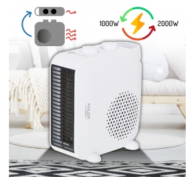 Adler | Heater | AD 7725w | Fan heater | 2000 W | Number of power levels 2 | White | N/A