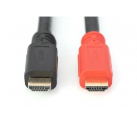 Digitus | High Speed HDMI Cable with Signal Amplifier | Black/Red | HDMI Male (type A) | HDMI Male (type A) | HDMI to HDMI | 10 m