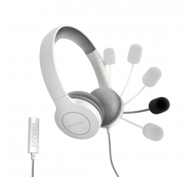 Energy Sistem Headset Office 3 White (USB and 3.5 mm plug, volume and mute control, retractable boom mic) | Energy Sistem | Wired Earphones | Headset Office 3 | Wired | On-Ear | Microphone | White
