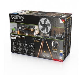 Camry | Fan | CR 7329 | Tripod Loft fan | Black | Diameter 40 cm | Number of speeds 3 | Oscillation | 100 W | No