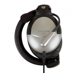 Koss | Headphones | SB45 | Wired | On-Ear | Microphone | Noise canceling | Silver/Black