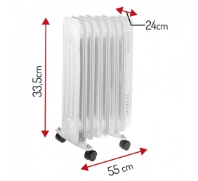 Adler Oil-Filled Radiator AD 7815	 Oil Filled Radiator 1500 W Number of power levels 3 White