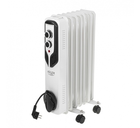 Adler Oil-Filled Radiator AD 7815	 Oil Filled Radiator 1500 W Number of power levels 3 White