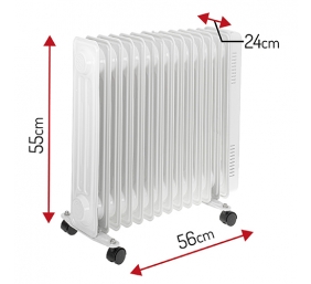 Adler | Oil-Filled Radiator | AD 7818 | Oil Filled Radiator | 2500 W | Number of power levels 3 | White