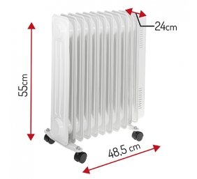 Adler | Oil-Filled Radiator | AD 7817 | Oil Filled Radiator | 2500 W | Number of power levels 3 | White