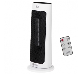 Adler | Tower Fan Heater with Timer | AD 7738 | Ceramic | 2000 W | Number of power levels 2 | Suitable for rooms up to 25 m² | White