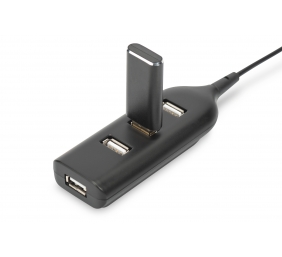 Digitus | USB 2.0 Hub, 4-Port, Bus Powered 4 X USB A/F AT Connected Cable | AB-50001-1 | USB 2.0 Hub