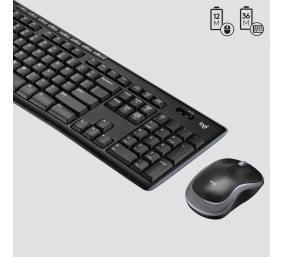 Logitech MK270 Wireless Combo Belaidė klaviatūra + pelė, US Int, Juoda