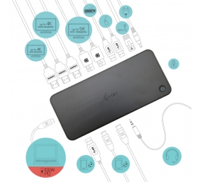 I-TEC USB 3.0/C/ TB3 3x 4K Dock PD 100W