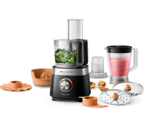 Philips Compact Food processor HR7530/10 Viva Collection 850 W Bowl capacity 2.1 L Number of speeds 2 Black