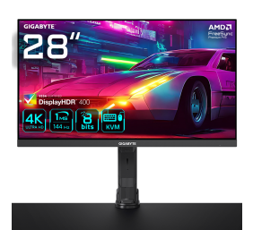 Gigabyte | Gaming Monitor | M28U AE EK | 28 " | IPS | UHD | 16:9 | 144 Hz | 2 ms | 3840 x 2160 | 300 cd/m² | HDMI ports quantity 2 | Black