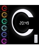 Ecost prekė po grąžinimo LED skaitmeninis sieninis laikrodis su nuotolinio valdymo valdu
