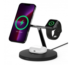 Belkin | Pro MagSafe 3in1 Wireless Charging Stand + AC Power Adapter | BOOST CHARGE