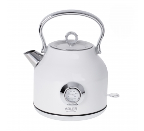 Adler | Kettle with a Thermomete | AD 1346w | Electric | 2200 W | 1.7 L | Stainless steel | 360° rotational base | White