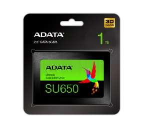 ADATA | Ultimate SU650 | 1000 GB | SSD form factor 2.5" | Solid-state drive interface SATA 6Gb/s | Read speed 520 MB/s | Write speed 450 MB/s