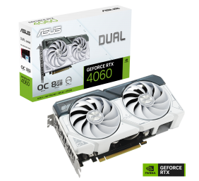 Asus | DUAL-RTX4060-O8G-WHITE | NVIDIA | 8 GB | GeForce RTX 4060 | GDDR6 | HDMI ports quantity 1 | PCI Express 4.0 | Memory clock speed 17000 MHz