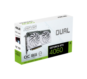 Asus | DUAL-RTX4060-O8G-WHITE | NVIDIA | 8 GB | GeForce RTX 4060 | GDDR6 | HDMI ports quantity 1 | PCI Express 4.0 | Memory clock speed 17000 MHz