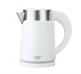 Adler | Kettle | AD 1372 | Electric | 800 W | 0.6 L | Plastic/Stainless steel | 360° rotational base | White