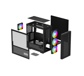 Deepcool | MID TOWER CASE | CH560 Digital | Side window | Black | Mid-Tower | Power supply included No | ATX PS2