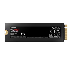 Samsung | 990 PRO with Heatsink | 4000 GB | SSD form factor M.2 2280 | Solid-state drive interface M.2 NVME | Read speed 7450 MB/s | Write speed 6900 MB/s