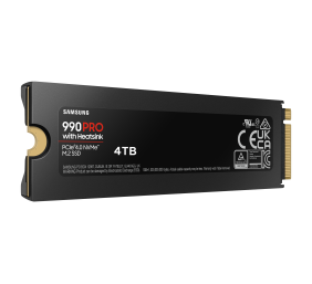 Samsung | 990 PRO with Heatsink | 4000 GB | SSD form factor M.2 2280 | Solid-state drive interface M.2 NVME | Read speed 7450 MB/s | Write speed 6900 MB/s