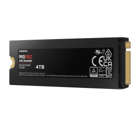 Samsung | 990 PRO with Heatsink | 4000 GB | SSD form factor M.2 2280 | Solid-state drive interface M.2 NVME | Read speed 7450 MB/s | Write speed 6900 MB/s