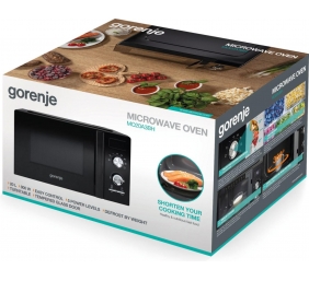 Gorenje | Microwave Oven | MO20A3BH | Free standing | 800 W | Convection | Black