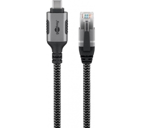 Goobay USB-A 3.1 to RJ45 Ethernet Cable, 1 m | 70696 | Black