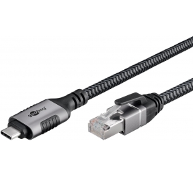 Goobay USB-A 3.1 to RJ45 Ethernet Cable, 1 m | 70696 | Black