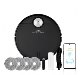 ETA | Robotic Vacuum Cleaner | ETA724390000 Aquilo PRO | Wet&Dry | Operating time (max) 180 min | Li-ion | 5200 mAh | Dust capacity 2.5 L | 4000 Pa | Black