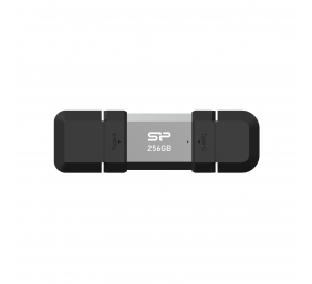 Silicon Power Dual USB Drive | Mobile C51 | 256 GB | USB Type-A and USB Type-C | Silver