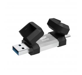 Silicon Power Dual USB Drive | Mobile C51 | 256 GB | USB Type-A and USB Type-C | Silver