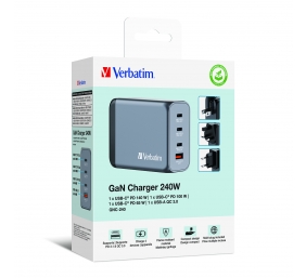 VERBATIM Charger GNC-240 GaN with 4 Port